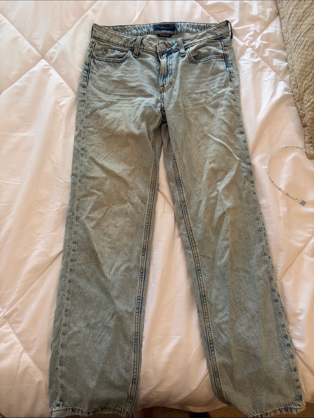Aeropostale Light Blue Wide Leg Jeans low rise baggy 2R
